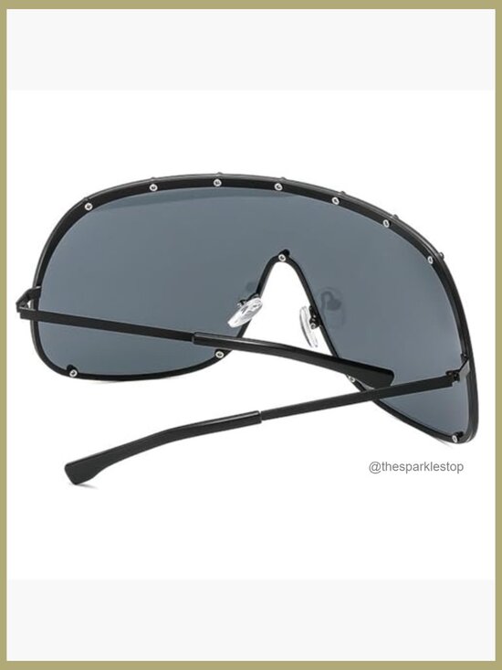 Oversized Square Shield Sunglasses UV400 Protection Women main image 7